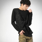 deepstyle - Drape-Front Knit Top