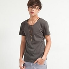 Free Shop - V-Neck Short-Sleeve T-Shirt