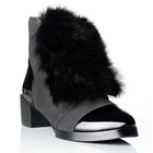 Lane172 - Faux-Fur Accent Ankle Boots