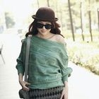PUFFY - Off-Shoulder Cable-Knit Top