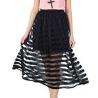 prischu essentials - Inset Skirts Striple Maxi Skirt