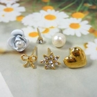 Angelove - Set of 6: Rhinestone Earrings