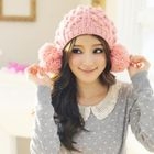 Tokyo Fashion - Pompom-Detail Knit Beanie