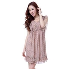 O.SA - Sleeveless Ruffled Floral Chiffon Dress