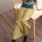 CatWorld - Faux-Suede Pleated Maxi Skirt