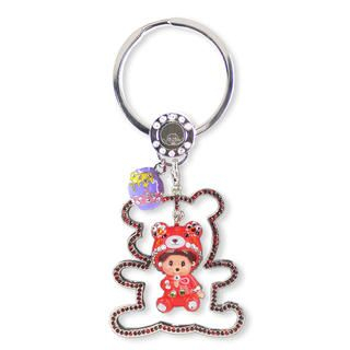 Bear Crystal Frame Keychain
 with Animal MCC Bear Monchhichi