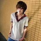 Cool 6 - Inset Plaid Shirt Top