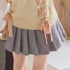 Moriville - Plain Pleated Mini Skirt Moriville - Plain Pleated Mini Skirt
