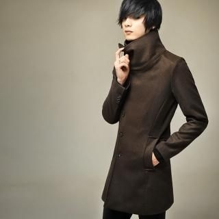 Funnel-Neck Wrap Coat