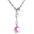 6thJune - 'Trio' Necklace with Pink Swarovski Crystal