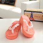 59 Seconds - Lace Trim Platform Flip-Flops