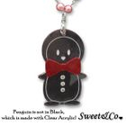 Sweet & Co. - Bowtie Penguin with Red Pearl Silver Long Necklace