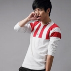 MR.PARK - Two-Tone Striped Knit Top