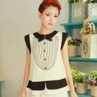 Angel Love - Contrast-Trim Printed Blouse