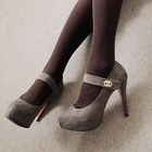 LE'REISS - Ankle Strap Platform Pumps