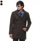 evanissue - Detachable Knit-Trim Wool Blend Coat