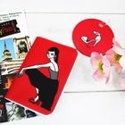 Dmotion - Set: Illustrated Passport Case + Name Tag