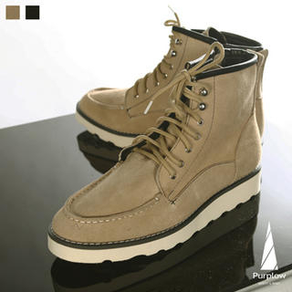 Genuine Suede Side-Zip Lace-Up Ankle Boots