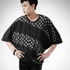 deepstyle - Dot Print Dolman Sleeve Top