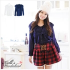 Wonderland - Ruffled-Neckline Long Sleeve Top