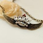Fit-to-Kill - Vintage Crown with Angel Wings Necklace