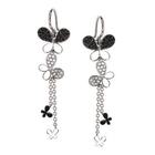 2CAN - Silver 925 + Black Plate Butterfly Earrings