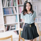 Clair Fashion - Buttoned Frilled Skirt