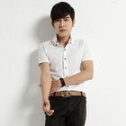 AOYAMA - Short-Sleeve Plain Shirt