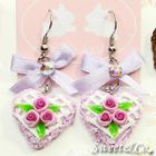 Sweet & Co. - Mini Purple Rose Cake Earrings
