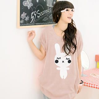 Rabbit Print Knit Top Rabbit Print Knit Top