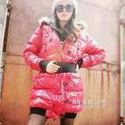 Ando Store - Faux-Fur Collar Hooded Down Coat