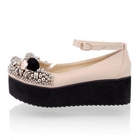Smoothie - Ankle-Strap Embellished Platform Flats