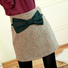Tokyo Fashion - Bow-Accent Houndstooth Skirt