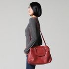SARAH - Faux-Leather Trim Tote with Cross Strap