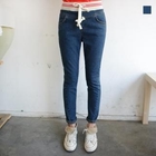 J-ANN - Elasticized Waist Slim-Fit Jeans