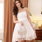 JK2 - Rosette Front Tulle Cocktail Dress