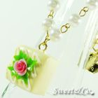Sweet & Co. - Sweet Yellow Rose Chocolate Pearl Necklace