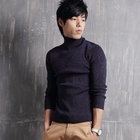 MR.PARK - Turtleneck Ribbed Knit Top