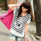 59 Seconds - Stitched Anchor Stripe Top