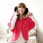 Tokyo Fashion - Single-Buttoned Hooded Cape Jacket