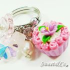 Sweet & Co. - Sweet Floral Purple Cupcake Pearl Silver Ring