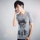 Sha 2 Shop - Scoop Neck Short-Sleeve Print Tee