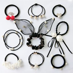 Gold Beam - Set of 9: Hair Tie Gold Beam - Set of 9: Hair Tie