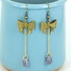 MyLittleThing - Gold Pretty Ribbon Long Earrings