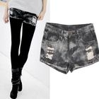 Miss Hong - Distressed Denim Shorts