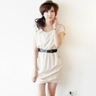 BAIMM - Zip-Accent Gathered-Waist Dress