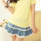 Tokyo Fashion - Lace-Trim Denim Skort