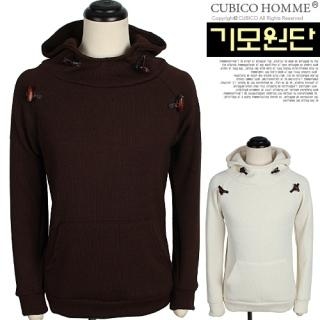 Brushed Fleece Hooded Knit Pullover Brushed Fleece Hooded Knit Pullover