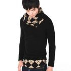 SEOBEAN - Argyle Trim Top