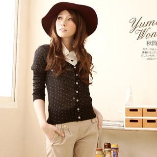 Dotted Knit Cardigan